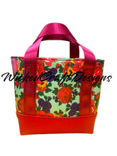 Load image into Gallery viewer, Mint Floral Petite Tote
