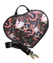 Load image into Gallery viewer, Heart-Shape Tentacles &amp; Skulls Bag
