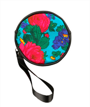 Load image into Gallery viewer, Turquoise Floral Mini Wristlet
